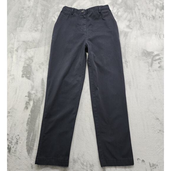 Lands' End Pants - Lands End Chino Pants Women's Size 2 Blue High Rise Straight Leg Office Preppy